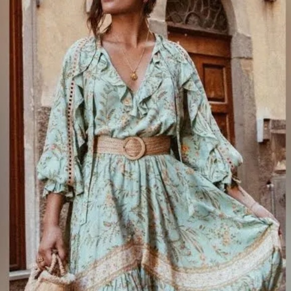 Spell Maisie Blouse in Vintage Turquoise 🫶 - Picture 3 of 13